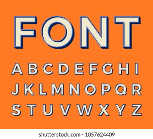 Vector of trendy alphabet, font design, typographic.