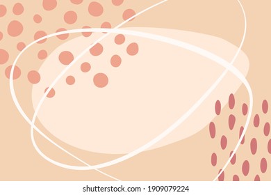 Vector trendy background with copy space. Abstract shapes, lines and textures.