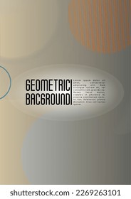 Vector Trendy Background with Gradient Mesh Holographic Circles. Bright Geometric Page Design with Lines, Dots, Round Shapes. Memphis Print for your Business Layout.