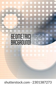 Vector Trendy Background with Gradient Mesh Holographic Circles. Future Minimal Cover Design with Abstract Composition. Dynamic Style for your Business Brochure.