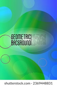 Vector Trendy Background with Gradient Mesh Holographic Circles. Hipster Graphic Template Design with Lines, Dots, Round Shapes. Identity Style for your Business Flyer.