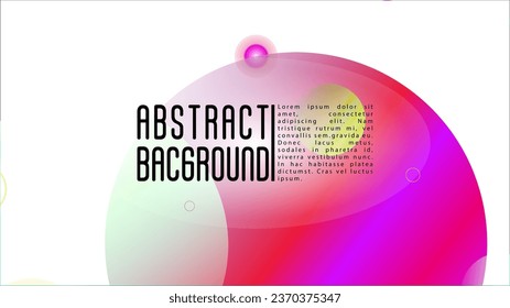 Vector Trendy Background with Gradient Mesh Holographic Circle Future Minimal Web Design with Abstract Composition. Innovation Style for your Business Cover.