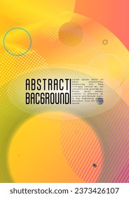 Vector Trendy Background with Gradient Mesh Holographic Circles. Future Minimal Cover Design with Abstract Composition. Identity Style for your Business Flyer.