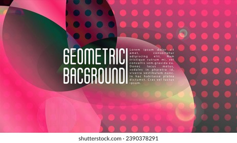 Vector Trendy Background with Gradient Mesh Holographic Circle Future Minimal Web Design with Abstract Composition. Innovation Style for your Business Cover.