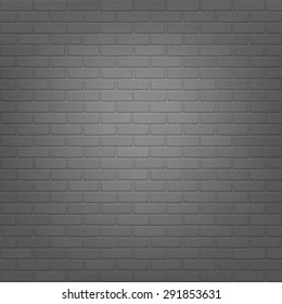 Vector trendy black brick wall background. High quality design element.