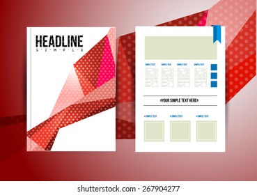 Vector trendy brochur template. Colorful design illustration for print magazine, flyer, presentation. with infographic and headline.