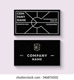 Vector trendy business card template with monogram logo of letter C. High quality design element.