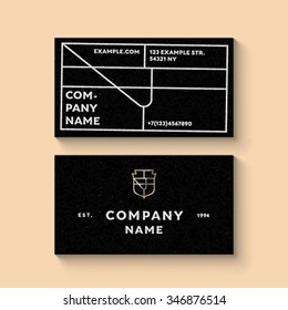 Vector trendy business card template with monogram logo of letter J. High quality design element.