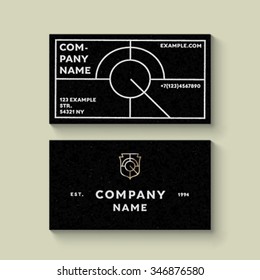 Vector trendy business card template with monogram logo of letter Q. High quality design element.