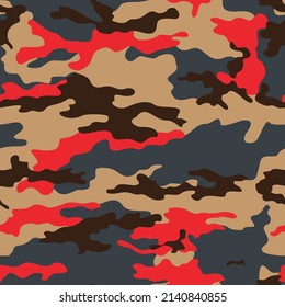 
Patrón de camuflaje de moda vectorial, fondo sin fisuras, textura clásica para impresión.