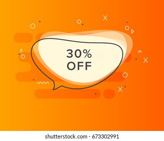 Vector trendy colorful bubble. Special offer and sale label