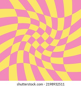 Tarjeta hippie vectorial de moda divertida y abstracta de los años 60, 70 al estilo de los cómics de arte pop. Fondo con curvas para plantilla de volante, impresión de arte, afiche, papel, textil, cubierta, tela
