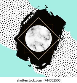 Vector trendy geometric background. Modern scandinavian design for poster, card, invitation template, covers and layouts