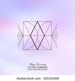 Vector trendy geometric icon. Sacred geometry. Signs of alchemy, esoteric. Hipster symbols and elements.