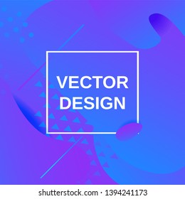 Vector trendy gradient fluid shapes poster deign template