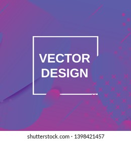 Vector trendy gradient fluid shapes poster deign template