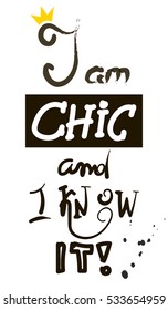 Vector trendy hipster style card design, t-shirt print, inspiration poster