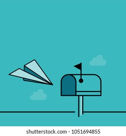 Vector trendy illustration with mailbox