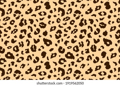 Vector Trendy leopard skin background. Abstract wild animal pattern, cheetah spots yellow texture vector illustration.