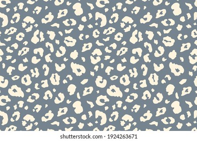 Vector Trendy leopard skin background. Abstract wild animal pattern, cheetah spots pastel gray texture vector illustration.
