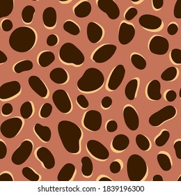 Vector Trendy leopard skin seamless pattern. Abstract wild animal cheetah spots brown texture for fashion print design, fabric, cover, wrapping paper, background, wallpaper.