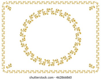 Vector trendy linear frame with copy space for text - wedding invitation design template - decorative background for greeting card in mono line style