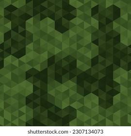 Vector de diseño bajo polilla patrón sin fisuras. Fondo abstracto poligonal de camuflaje. Diseño de la decoración de los triángulos digitales vectoriales