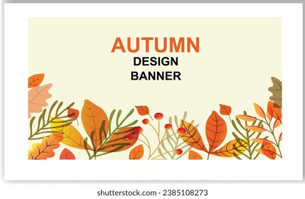 vector trendy minimal autumn posters and banner flat design