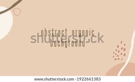 Vector trendy minimal style abstract artistic horizontal banner background for social media marketing, brand identity design, packaging. Fluid organic shapes in neutral burnt orange colors. Copy space