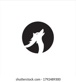Vector trendy minimalistic red fox head logo in flat style