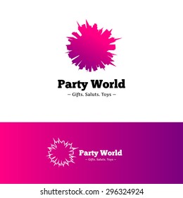 Vector trendy minimalistic salute logo. City skyline round logotype.