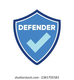 Vector trendy professional defender logo design vector template