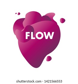 Vector trendy purple  speech bubble. Crimson abstract shape. Pink gradient.