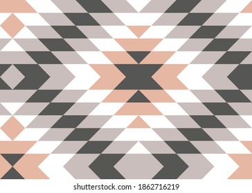 Vector trendy seamless decorative ethnic ikat pattern.  Boho geometric style.Hand-drawn seamless tribal patterns. Modern textiles, wall art, wrapping paper.