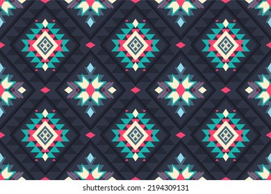 Patrón étnico de moda vectorial sin fisuras. Estilo geométrico Boho. Papel pintado de diseño étnico, tela, cubierta, textil, alfombra, manta.