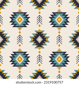 Vector trendy seamless decorative ethnic pattern. Boho geometric style.