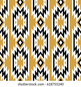 Vector trendy seamless decorative ethnic pattern. Boho geometric style.