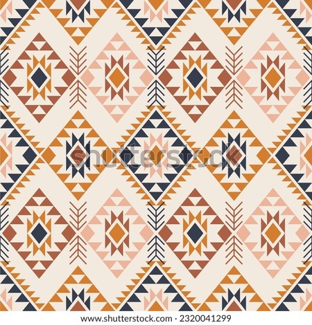 Vector trendy seamless decorative ethnic pattern. Boho geometric style.