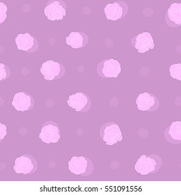 Vector trendy seamless floral pattern. Stylized hand drawn neutral roses.