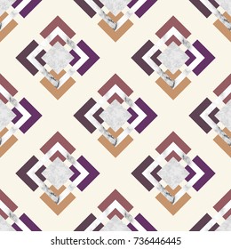 Vector trendy seamless pattern with geometric elements. Modern scandinavian design for poster, card, invitation template, covers and layouts