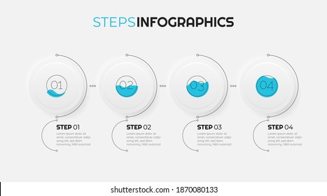 Diseño de infografías de vectores paso a paso. Linealidad y neomorfismo