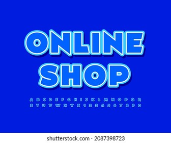 Plantilla de moda vectorial Online Ver con estilo de etiqueta Tipo de letra. Conjunto de letras y números alfabetos modernos