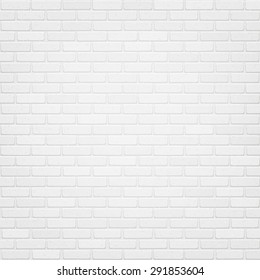 Vector trendy white brick wall background. High quality design element.