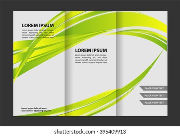 Vector Tri Fold Brochure Design. Corporate Leaflet, Cover Template
