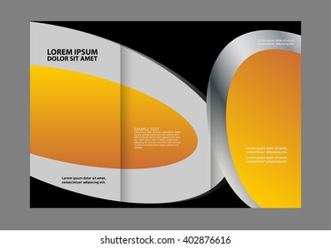 Vector Tri Fold Brochure Design. Corporate Leaflet, Cover Template
