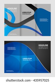 Vector Tri Fold Brochure Design. Corporate Leaflet, Cover Template
