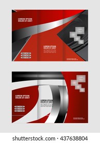 Vector Tri Fold Brochure Design. Corporate Leaflet, Cover Template
