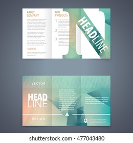 vector tri fold brochure flyer template with modern triangle background and letter n star conceptual scene performance fashionable empty partnership luxurious print concept original advert brochure le