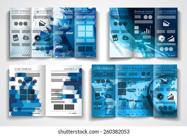 Vector Tri Fold Brochure Template Design Stock Vector Royalty Free 260382053 Shutterstock