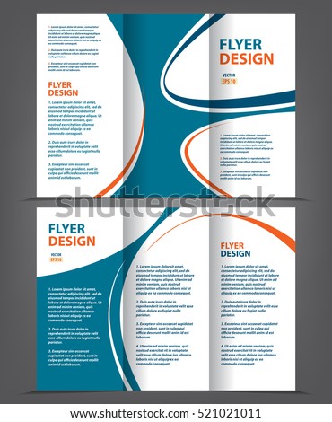 vector tri fold brochure template design stock vector royalty free